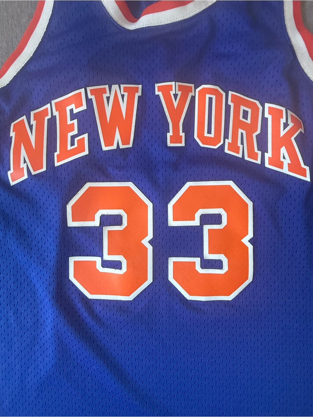 Mitchell & Ness Blue Orange New York #33 Hardwood Classics Jersey - Picture 2 of 8